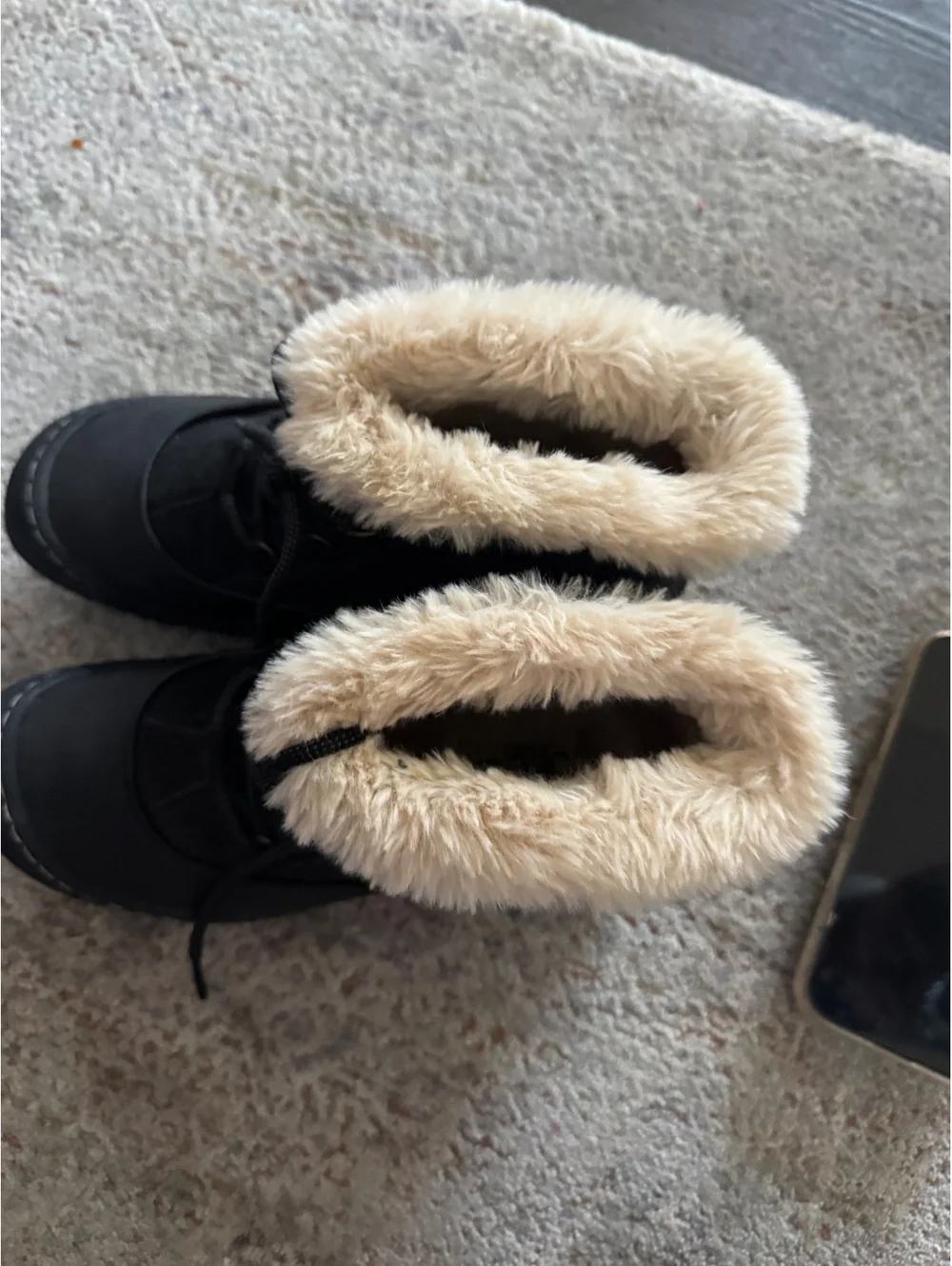 JBU Jane Women's Black Faux Fur Lined Winter Boots Size 7.5M